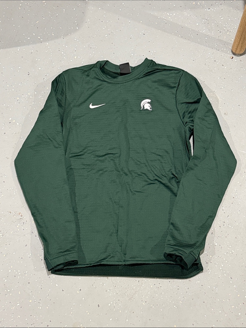 Nike Dark Green Michigan State Spartans Long-Sleeve Performance Thermal